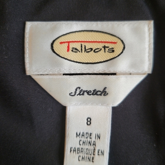 Talbots Black Stretch Cotton Sleeveless Dress Size 8 - Picture 5 of 5